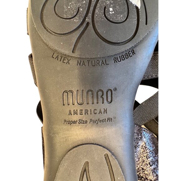 Munro Darian II Size 7.5 Narrow Black Leather Slingback Sandal Open Toe NWOB Wom - Picture 3 of 11